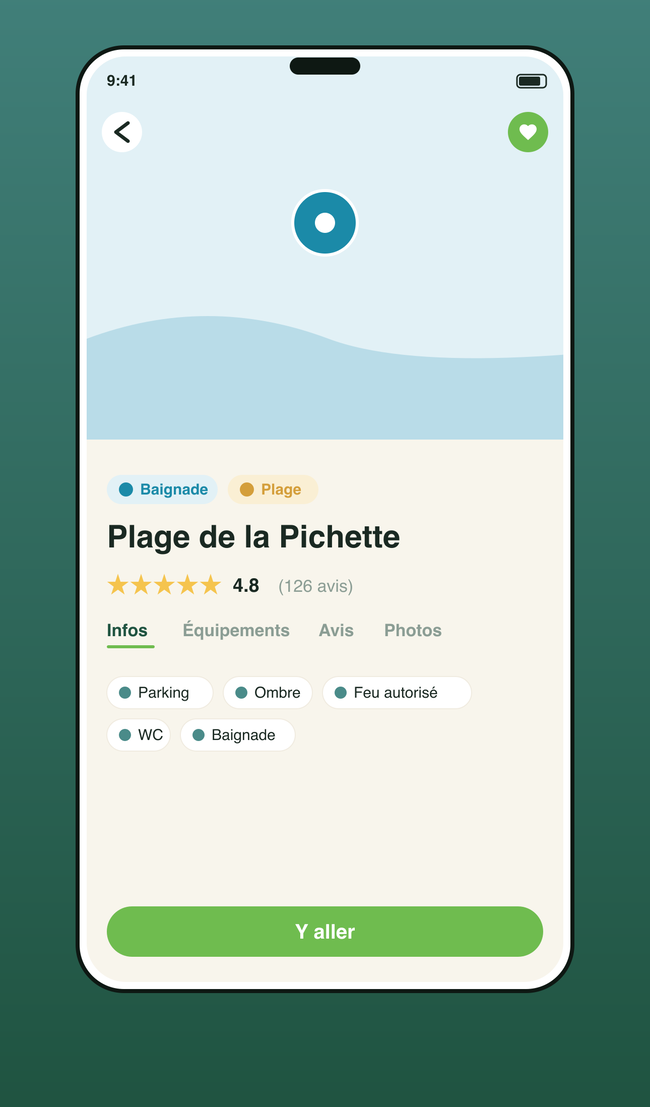 Fiche détaillée d'un spot nature dans NaturiaGo